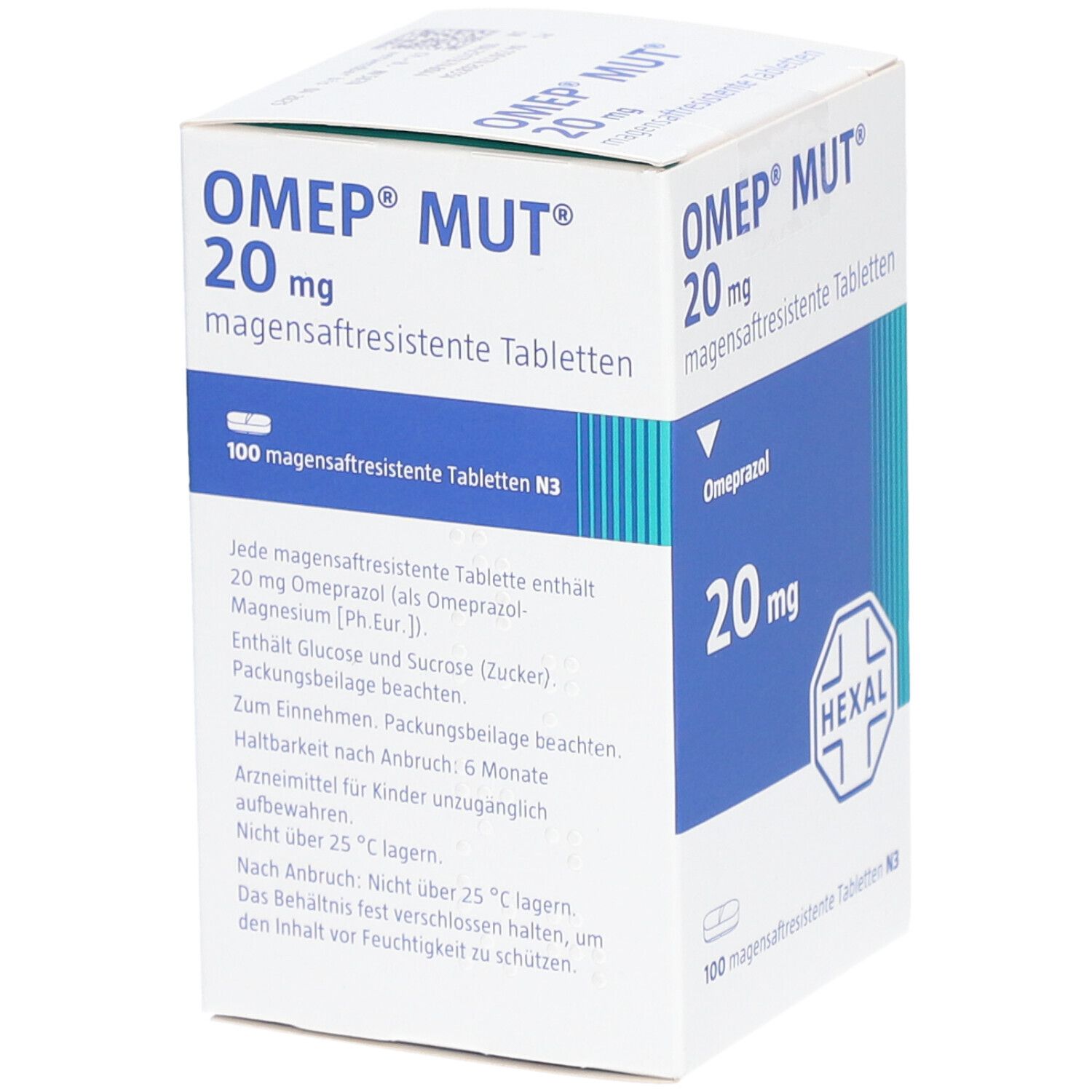 Omep MUT 20 mg magensaftresistente Tabletten Dose 100 St magensaftresistent