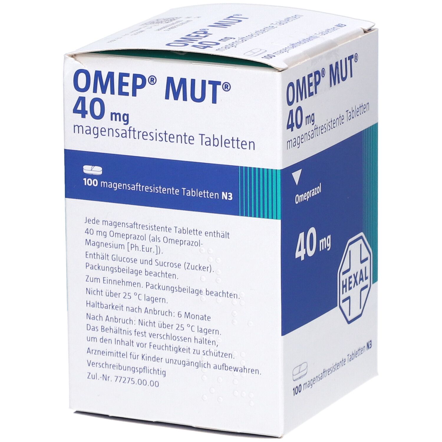 Omep MUT 40 mg magensaftresistente Tabletten Dose 100 St magensaftresistent