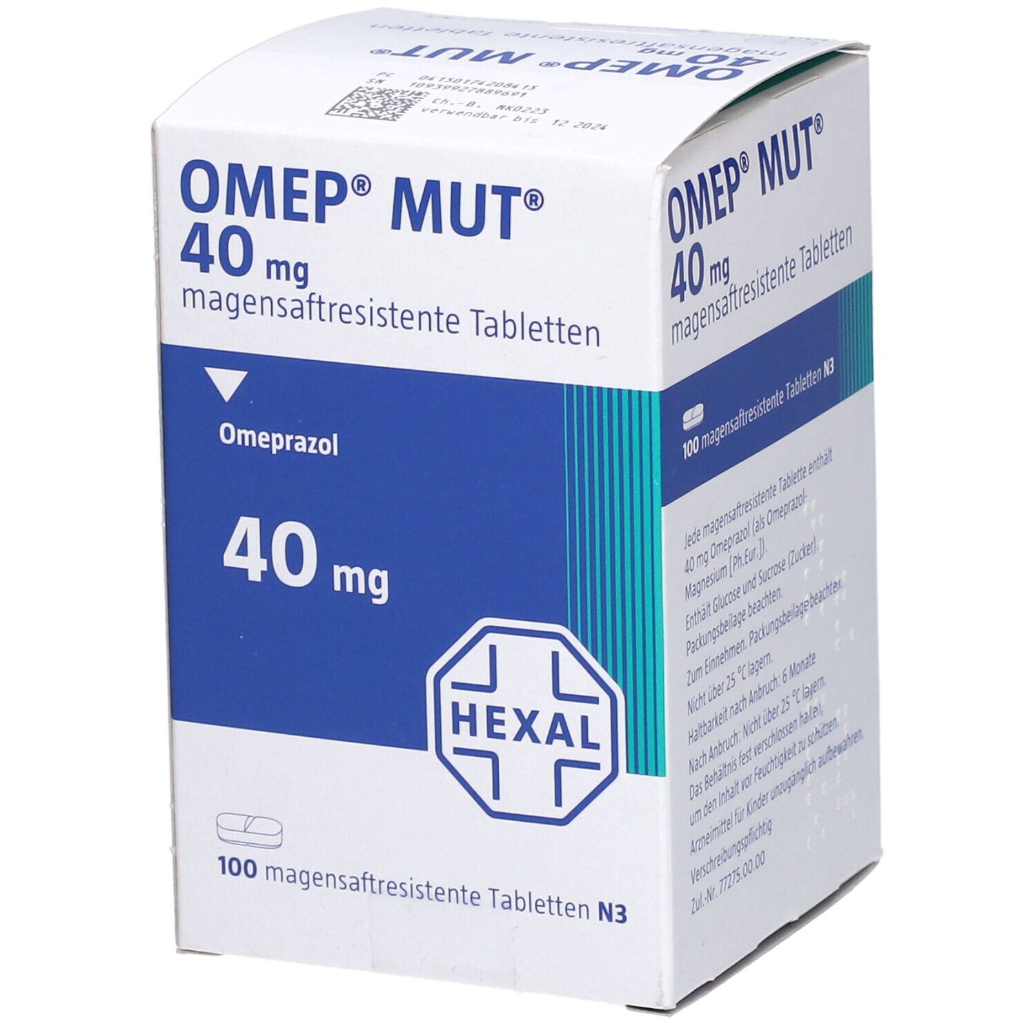 OMEP MUT 40 mg magensaftresistente Tabletten Dose