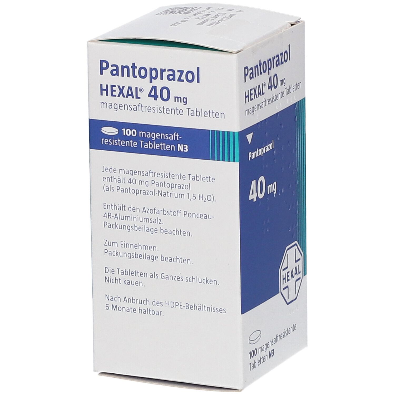 Pantoprazol Hexal 40 mg magensaftres.Tabl.Dose 100 St Tabletten magensaftresistent