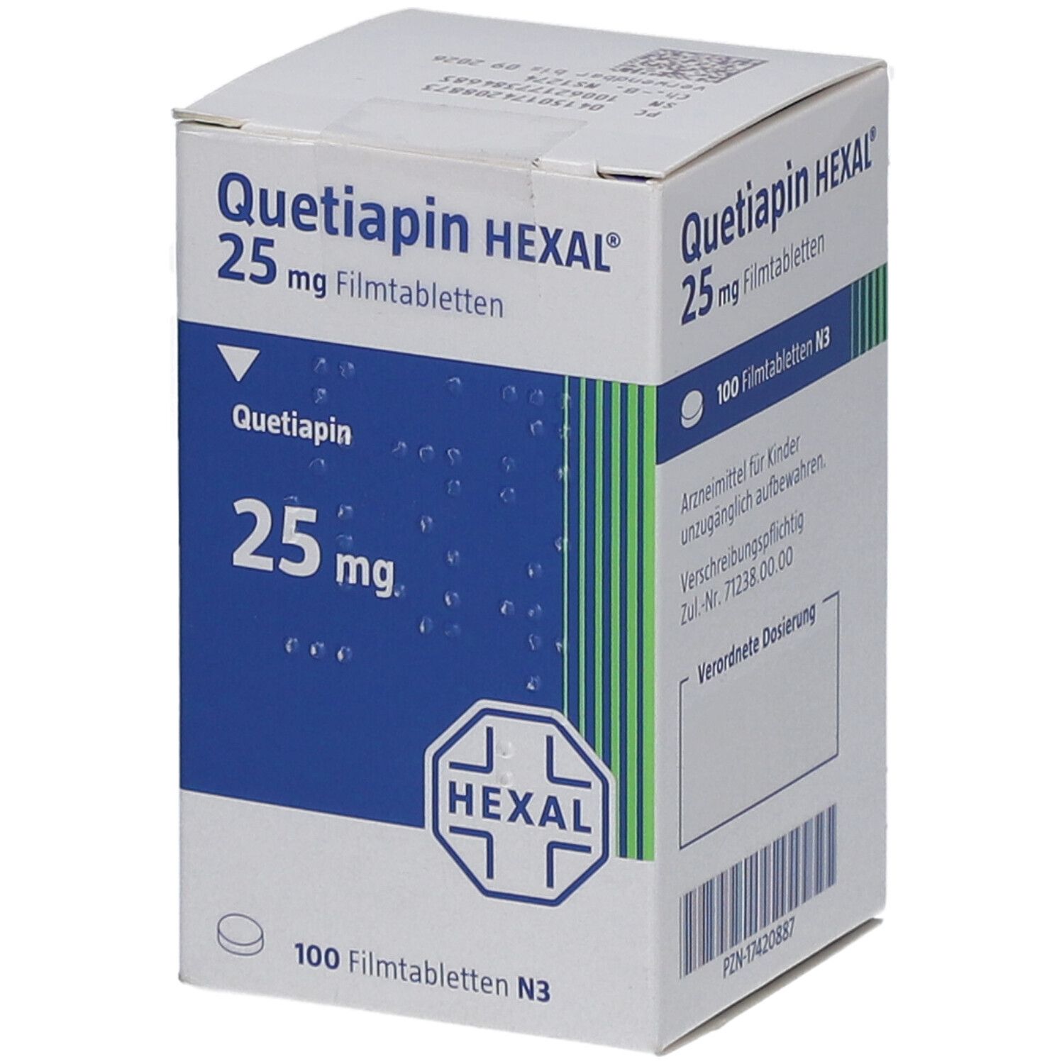 QUETIAPIN HEXAL 25 mg Filmtabletten Dose