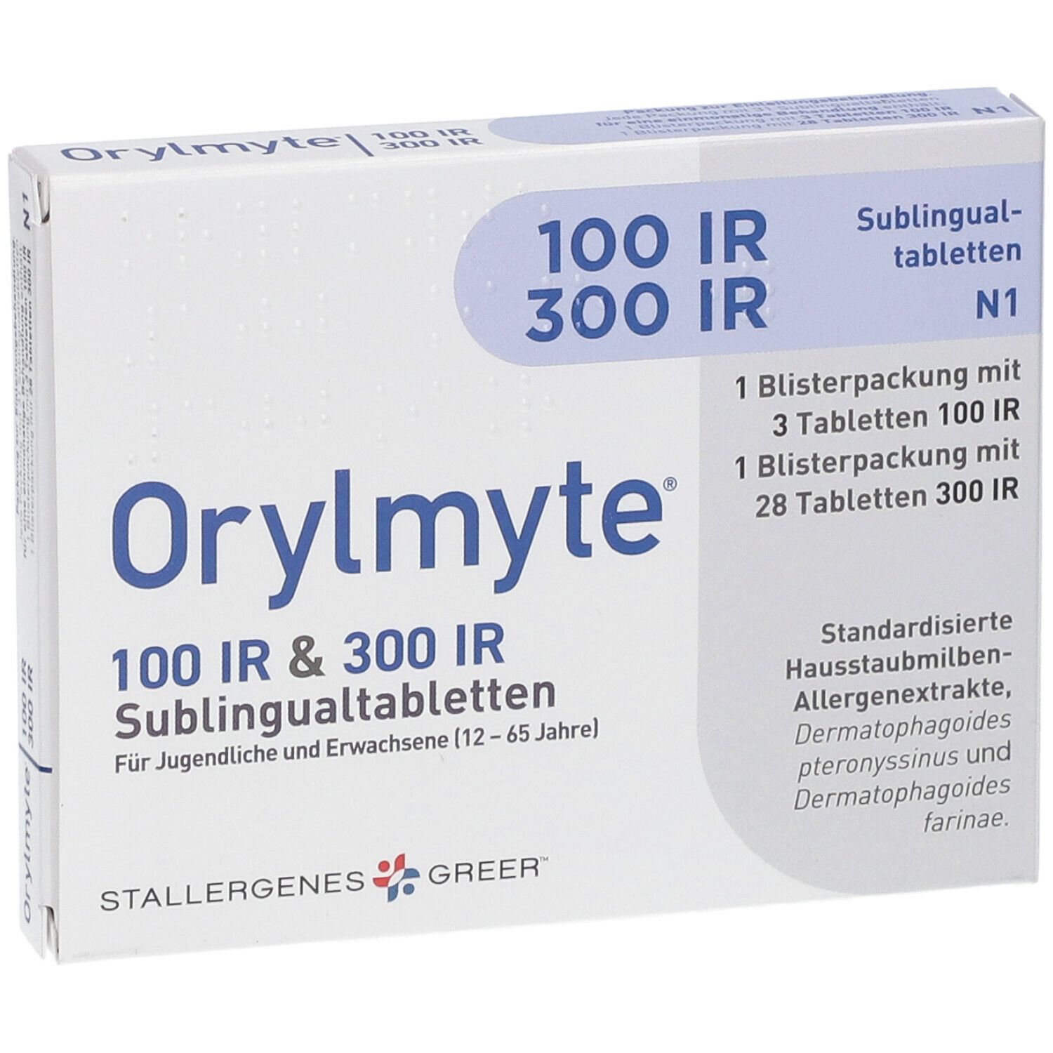 ORYLMYTE 100 IR & 300 IR Einleitung Sublingualtab.