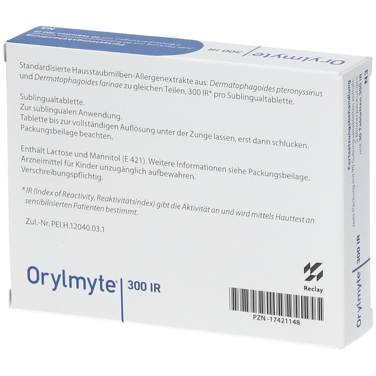 ORYLMYTE 300 IR Fortsetzungsbehandl.Sublingualtab.