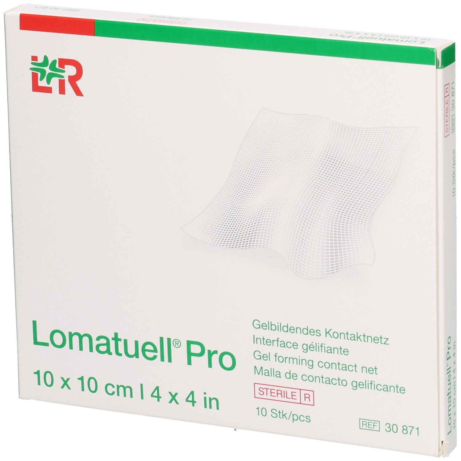 Lomatuell Pro 10x10 cm steril 10 St Verband