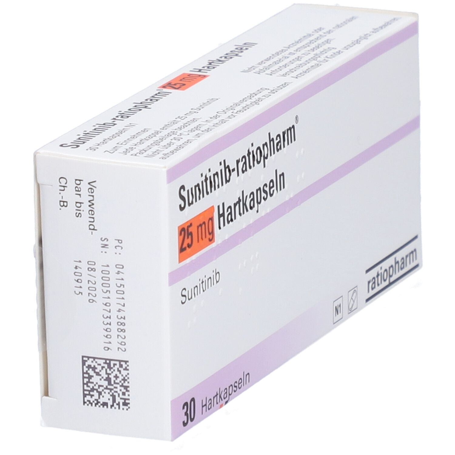 SUNITINIB-ratiopharm 25 mg Hartkapseln 30 St