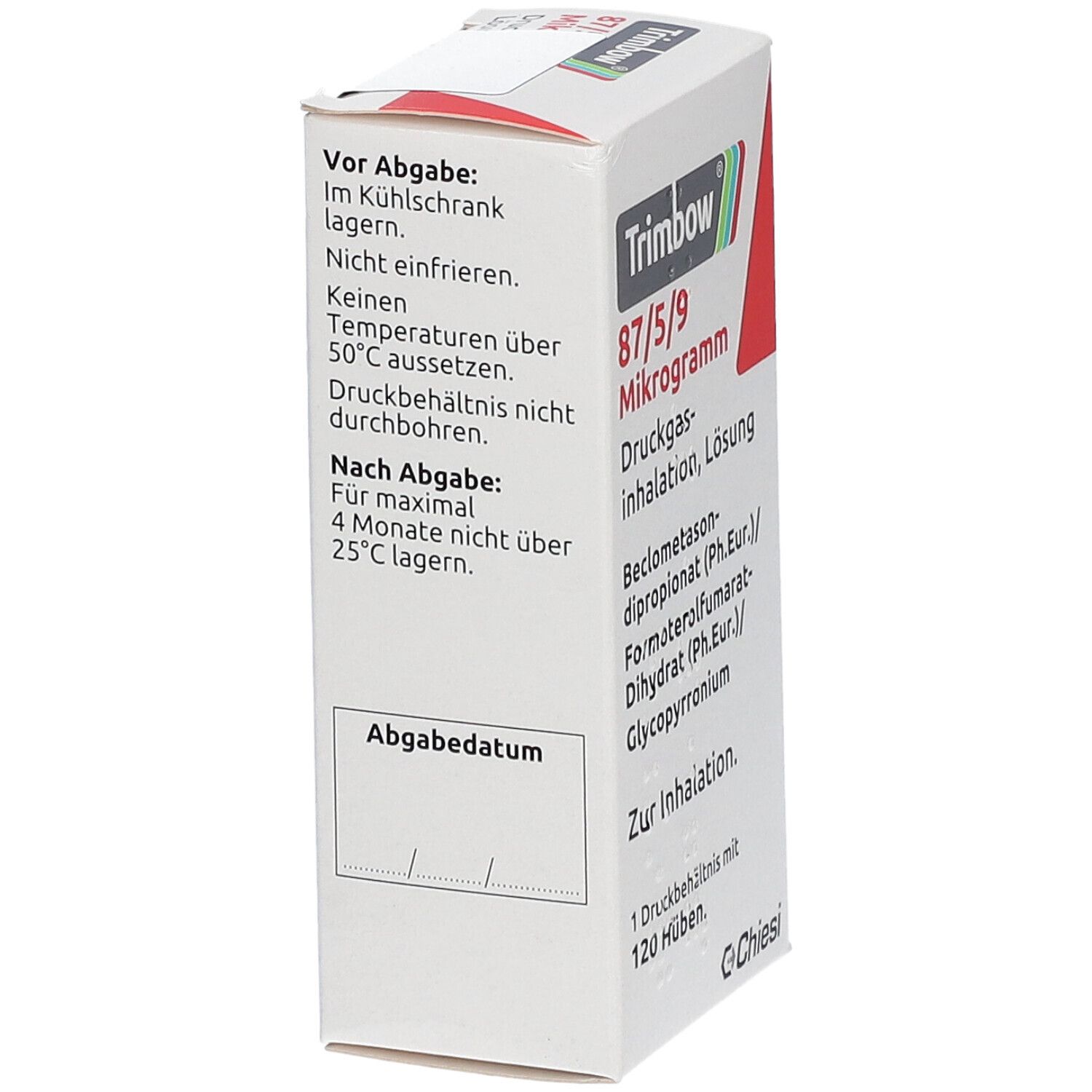 Trimbow 87 µg/5 µg/9 µg 120 Hub Druckgasinhalation 1 St Dosieraerosol