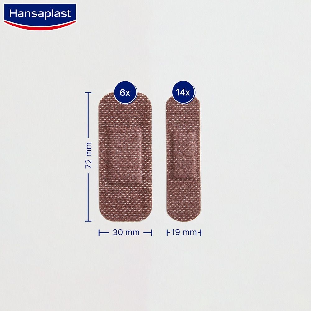 Hansaplast Sensitive Hautton Dark 20 Strips