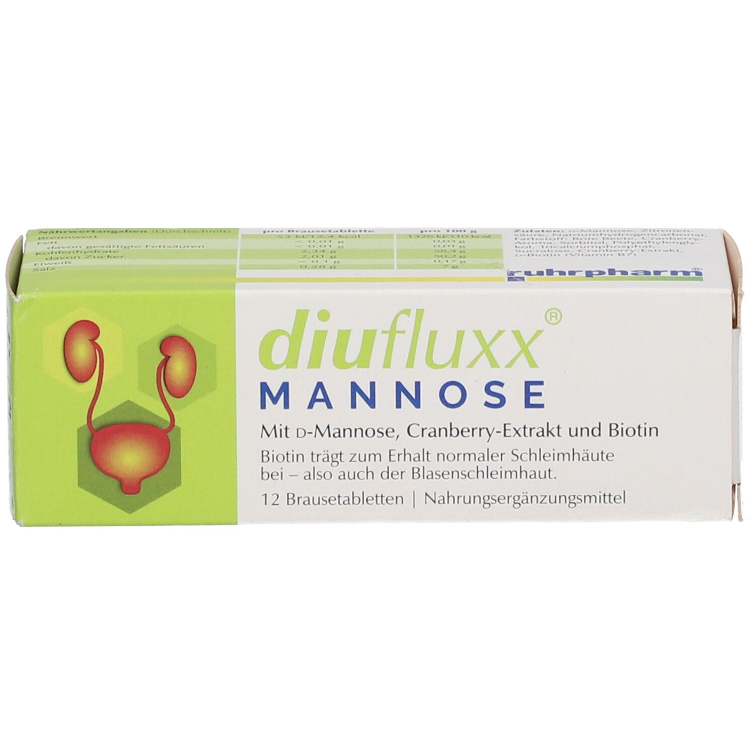 Diufluxx® Mannose Brausetabletten 12 St - Shop Apotheke 