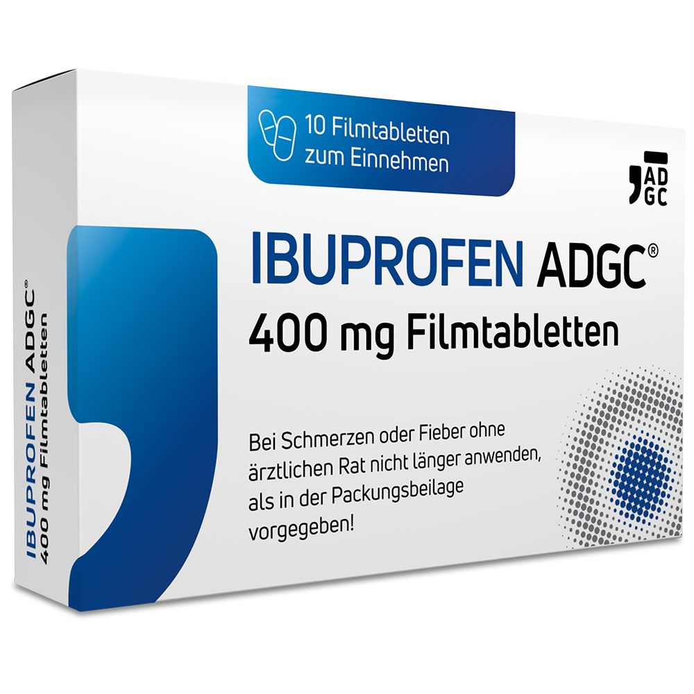Ibuprofen Adgc® 400mg bei Kopfschmerzen, Zahnschmerzen und Fieber