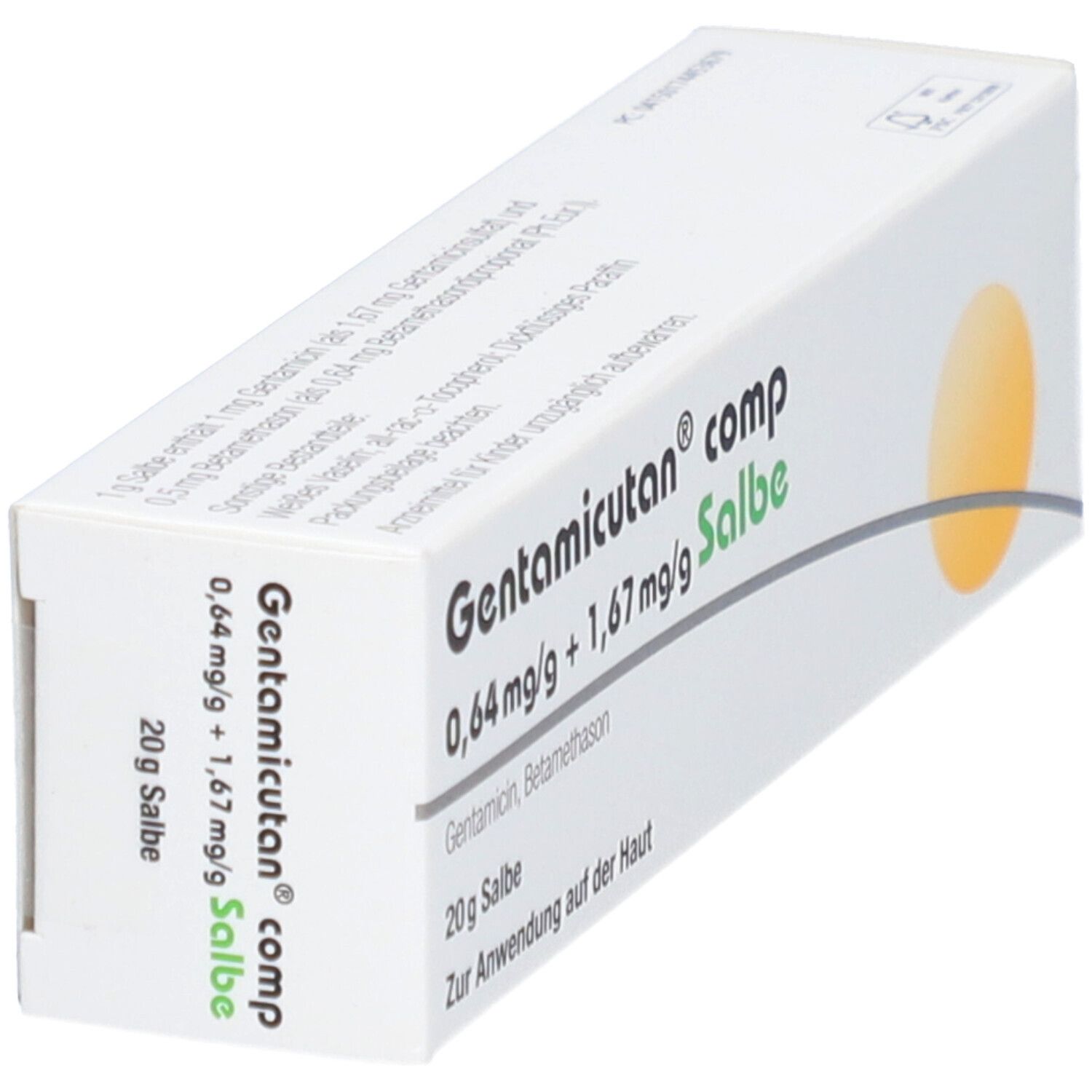GENTAMICUTAN comp 0,64 mg/g + 1,67 mg/g Salbe