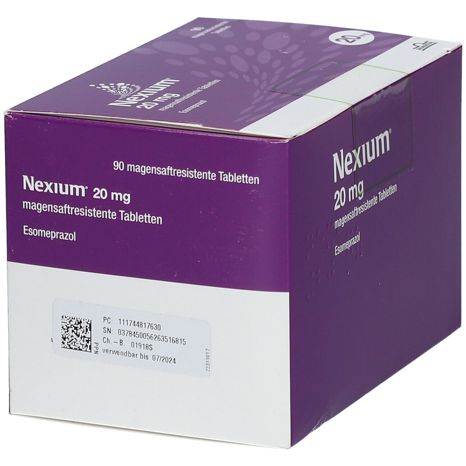 Nexium 20 mg magensaftresistente Tabletten 90 St magensaftresistent