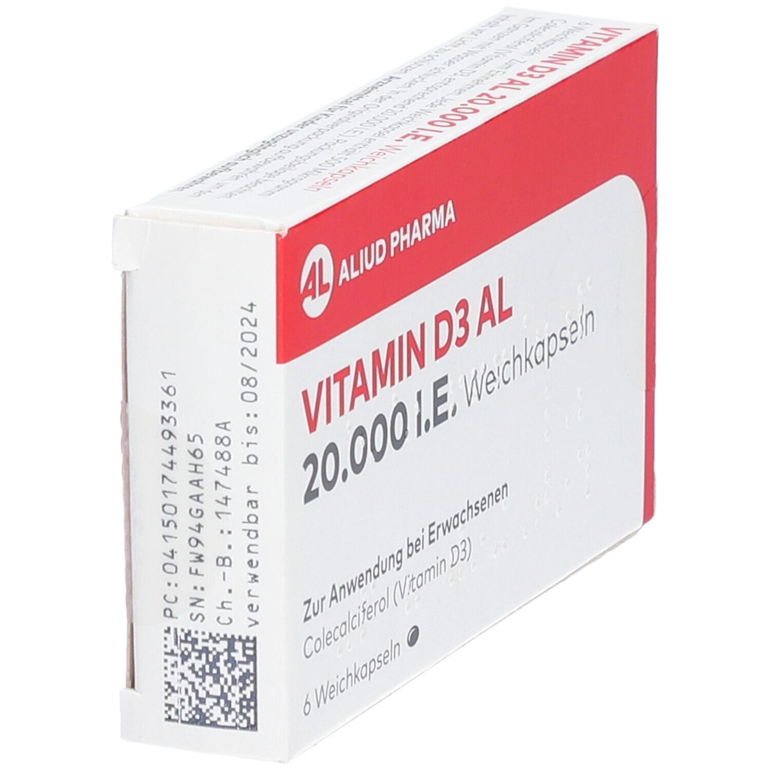 Axunio Vitamin D3 20.000 I.e. Weichkapseln 6 St