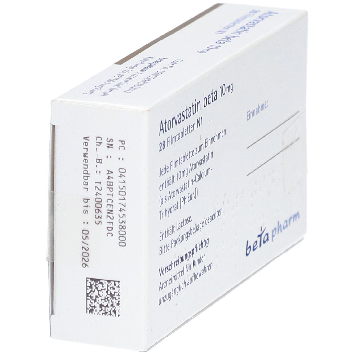 ATORVASTATIN beta 10 mg Filmtabletten