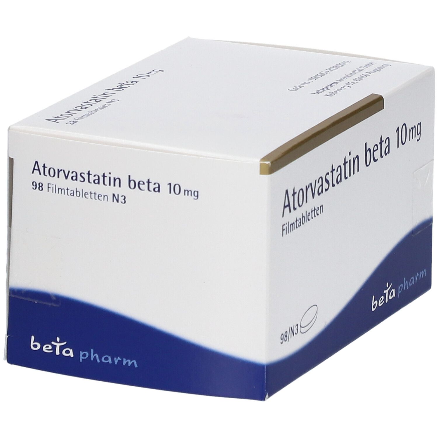 Atorvastatin beta 10 mg Filmtabletten 98 St