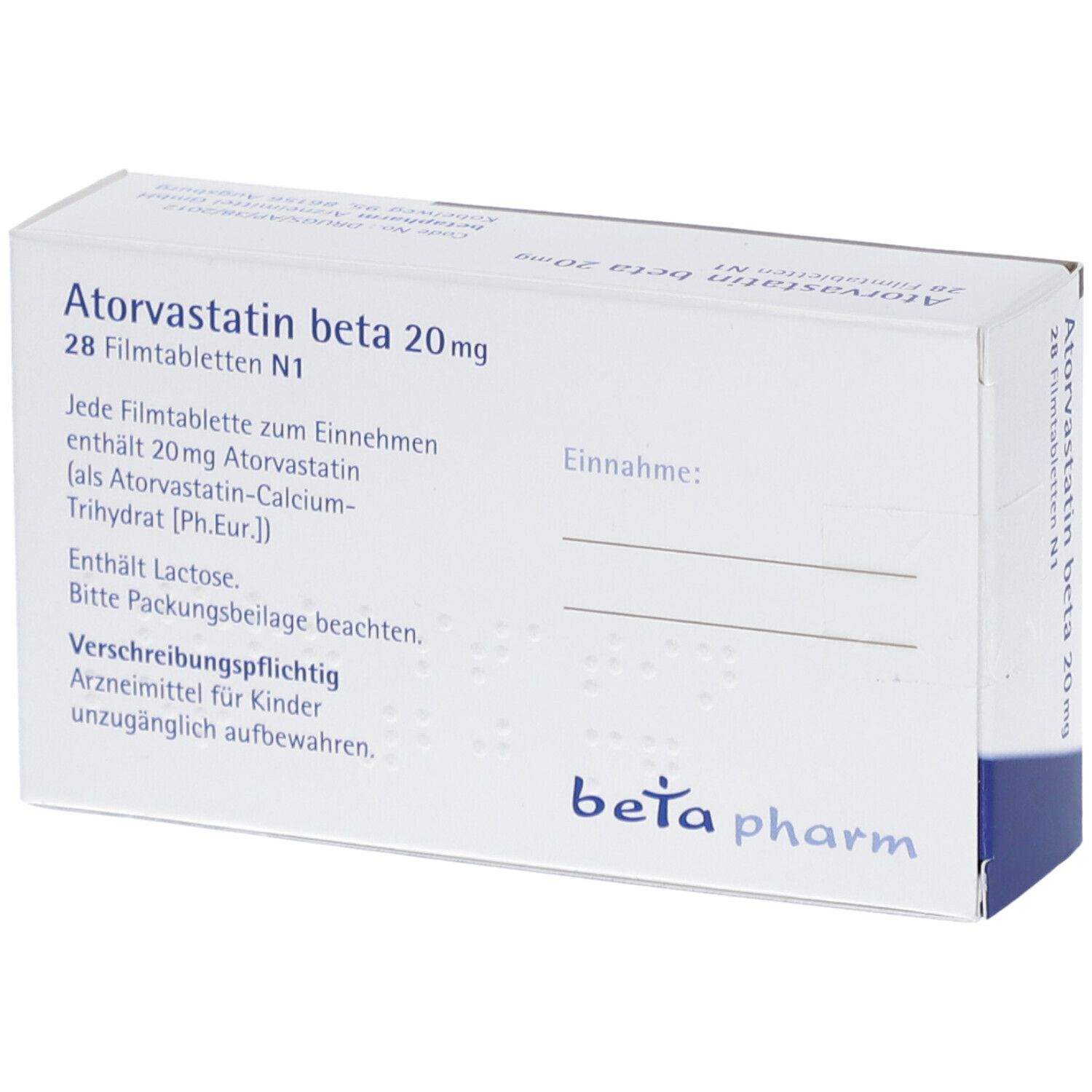 ATORVASTATIN beta 20 mg Filmtabletten