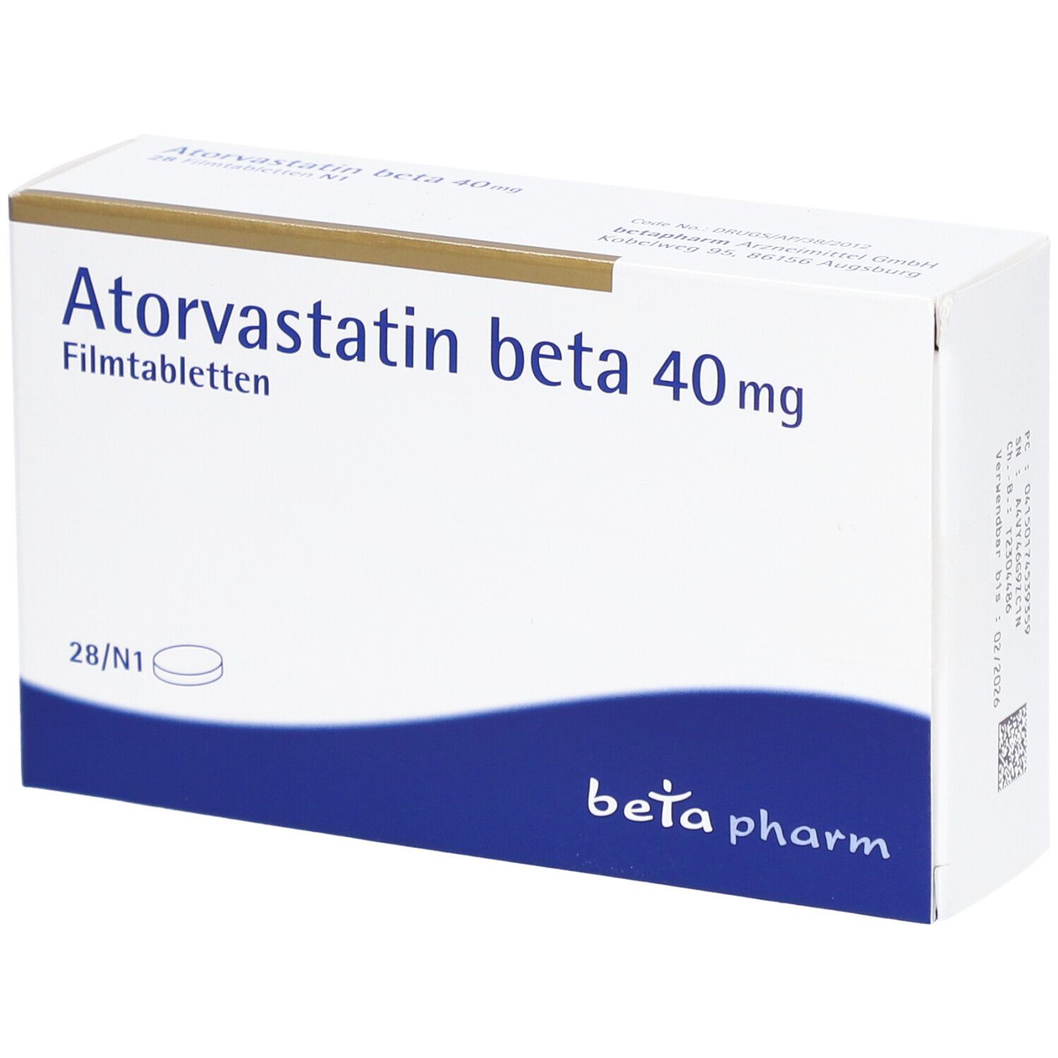 ATORVASTATIN beta 40 mg Filmtabletten