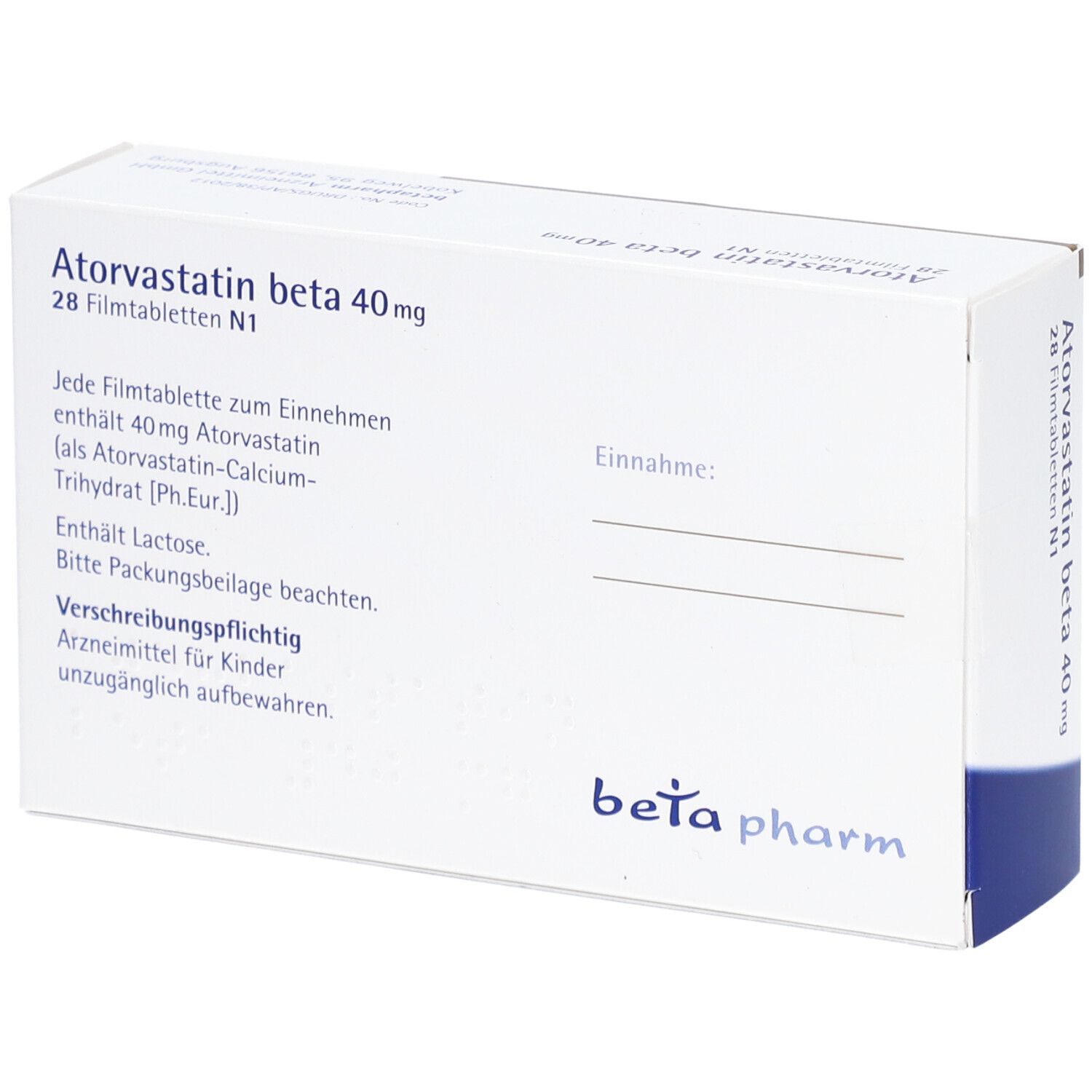 ATORVASTATIN beta 40 mg Filmtabletten