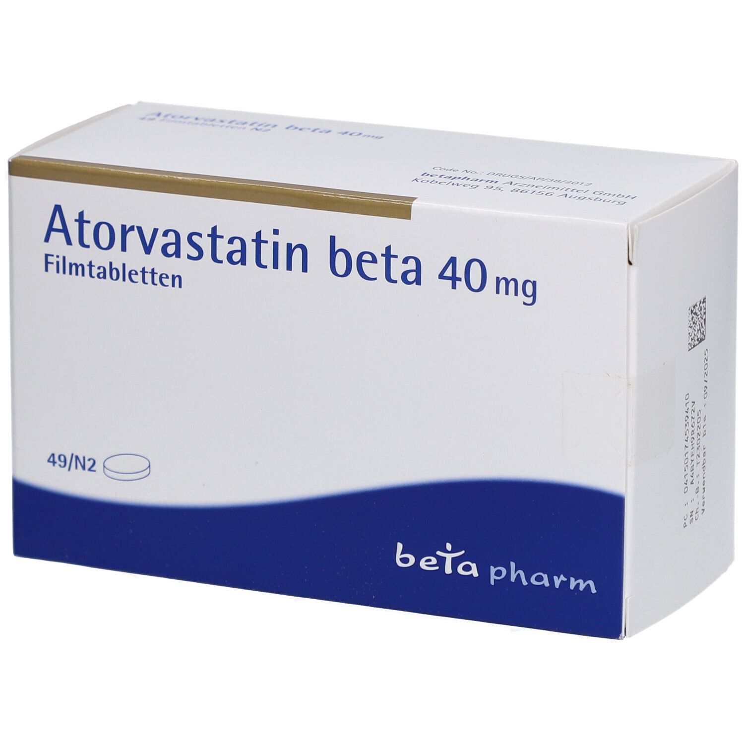 ATORVASTATIN beta 40 mg Filmtabletten