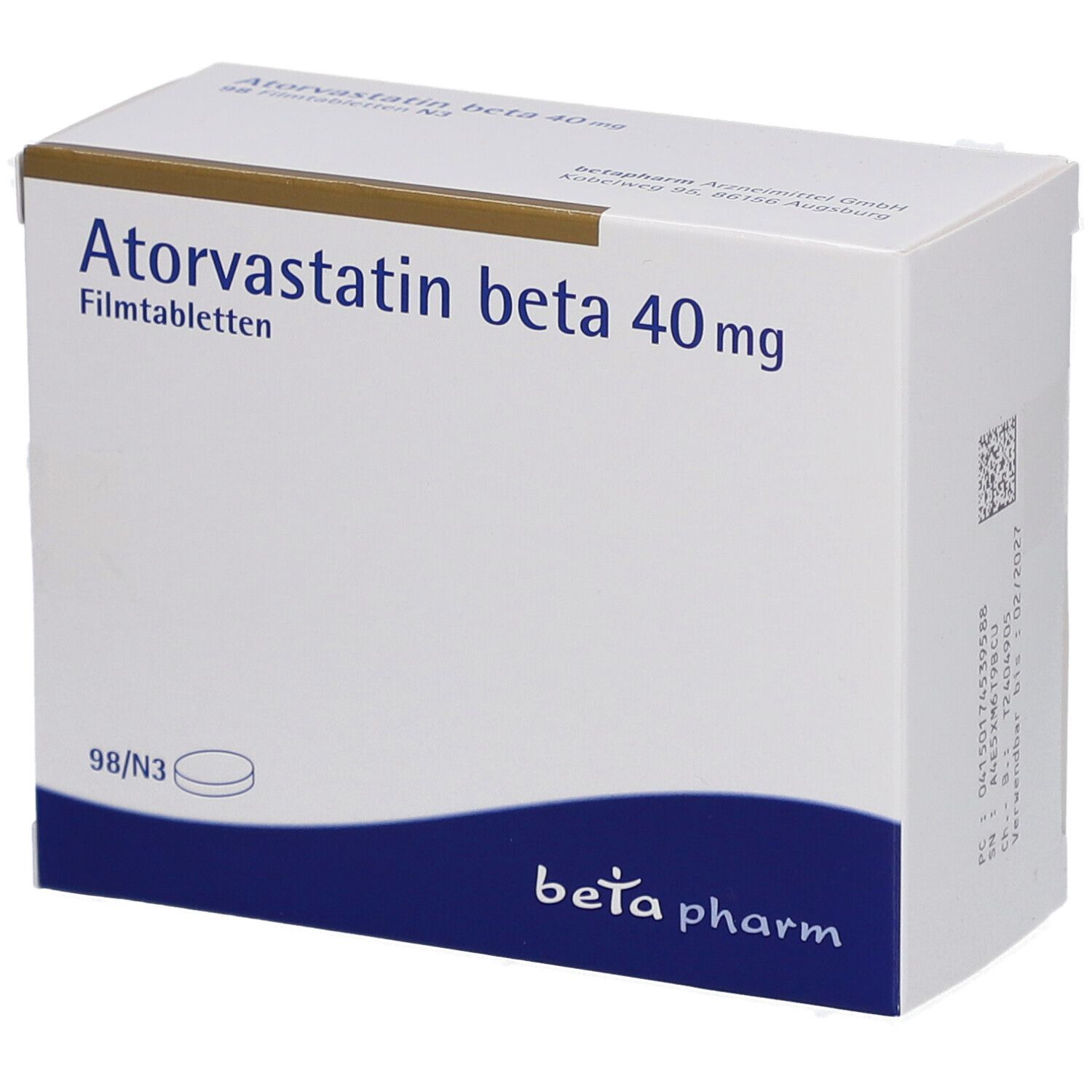 ATORVASTATIN beta 40 mg Filmtabletten