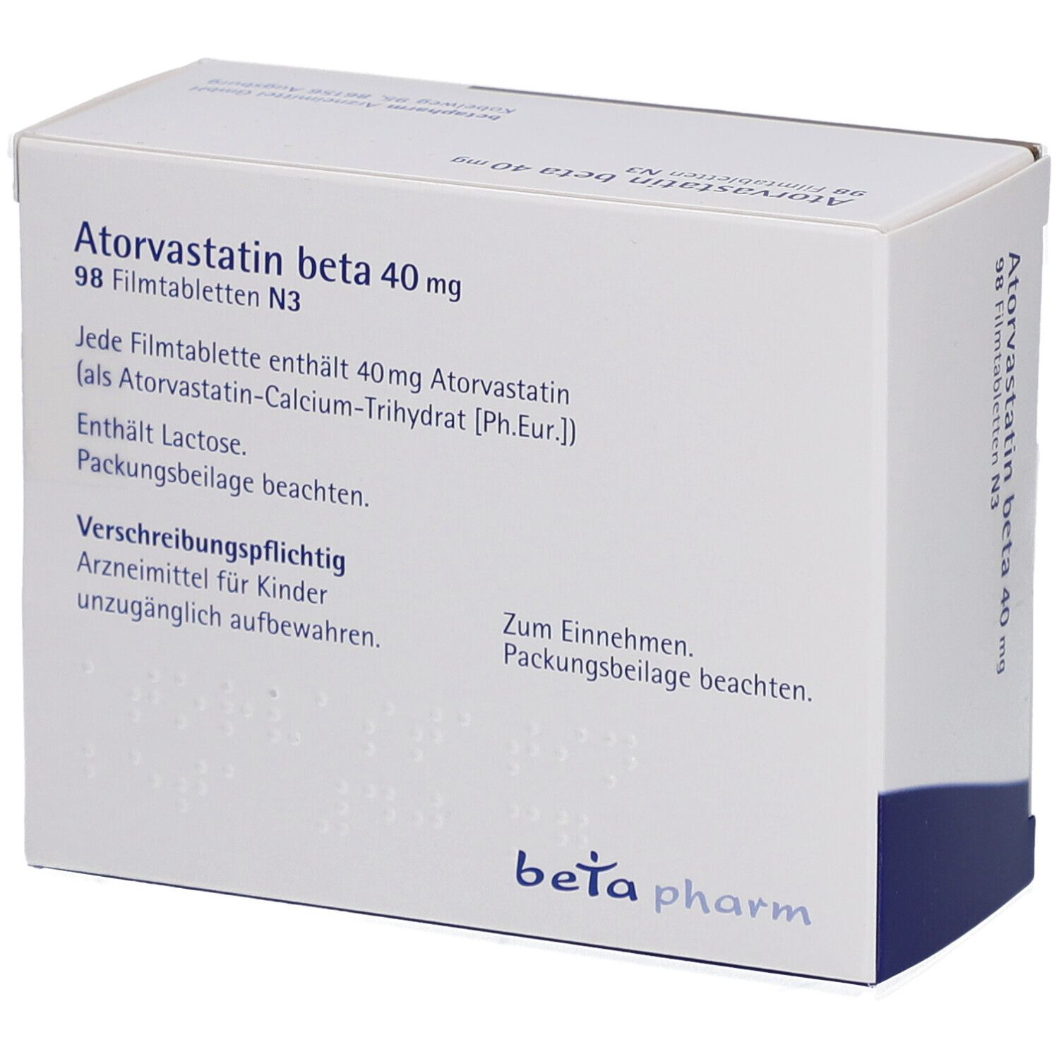 ATORVASTATIN beta 40 mg Filmtabletten