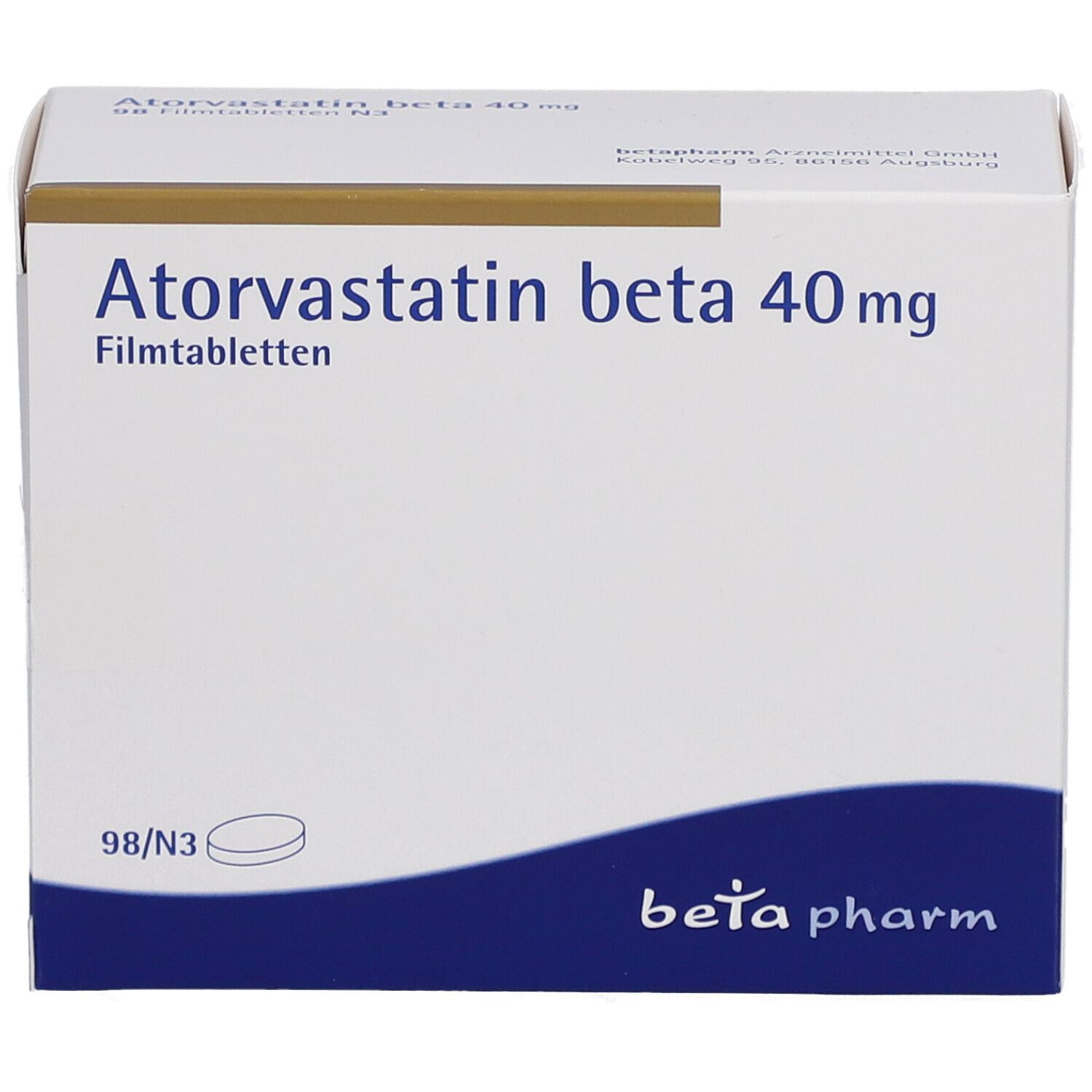 ATORVASTATIN beta 40 mg Filmtabletten