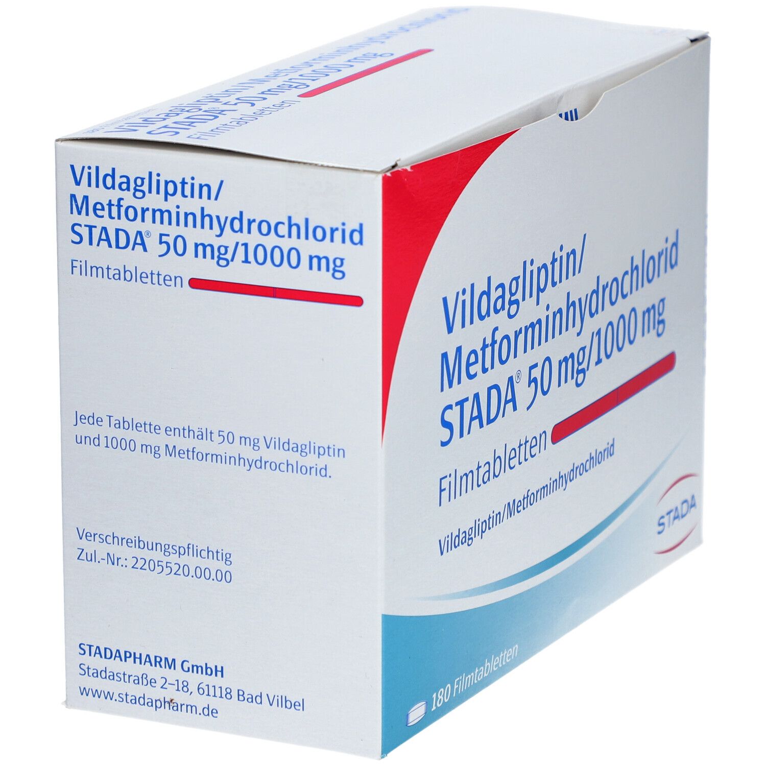 VILDAGLIPTIN/Metformin Stada 50 mg/1000 mg Filmtab 180 St Filmtabletten