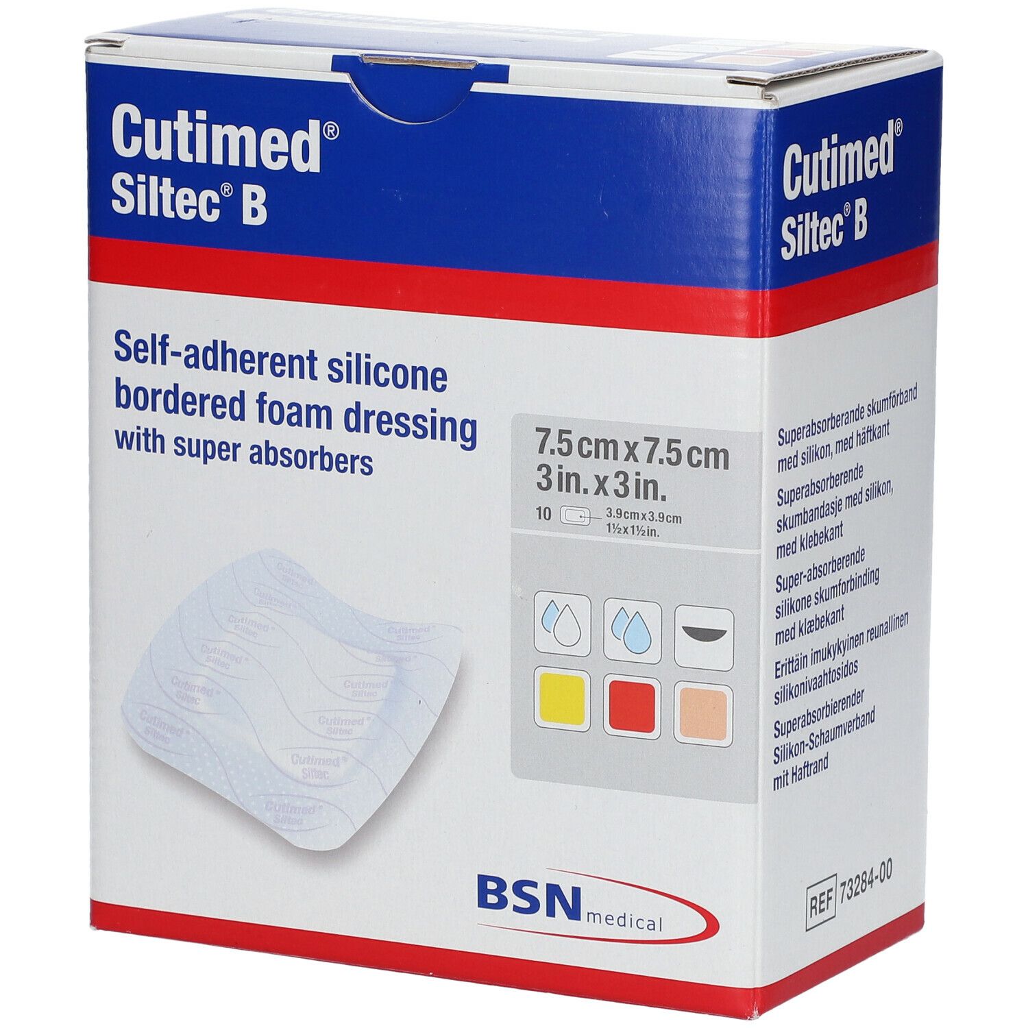 Cutimed® Siltec B 7,5 cm x 7,5 cm
