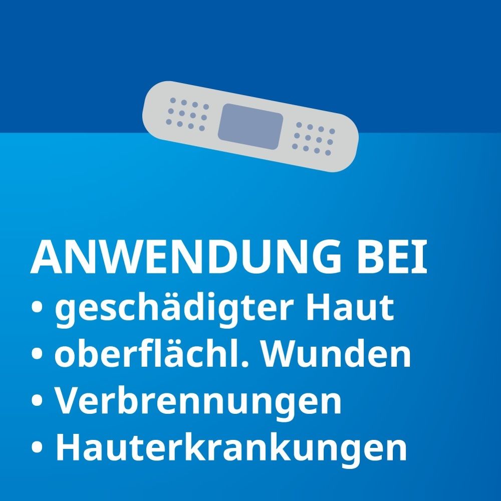 Anwendung bei geschädigter Haut, oberflächlichen Wunden, Verbrennungen, Hautkrankheiten.