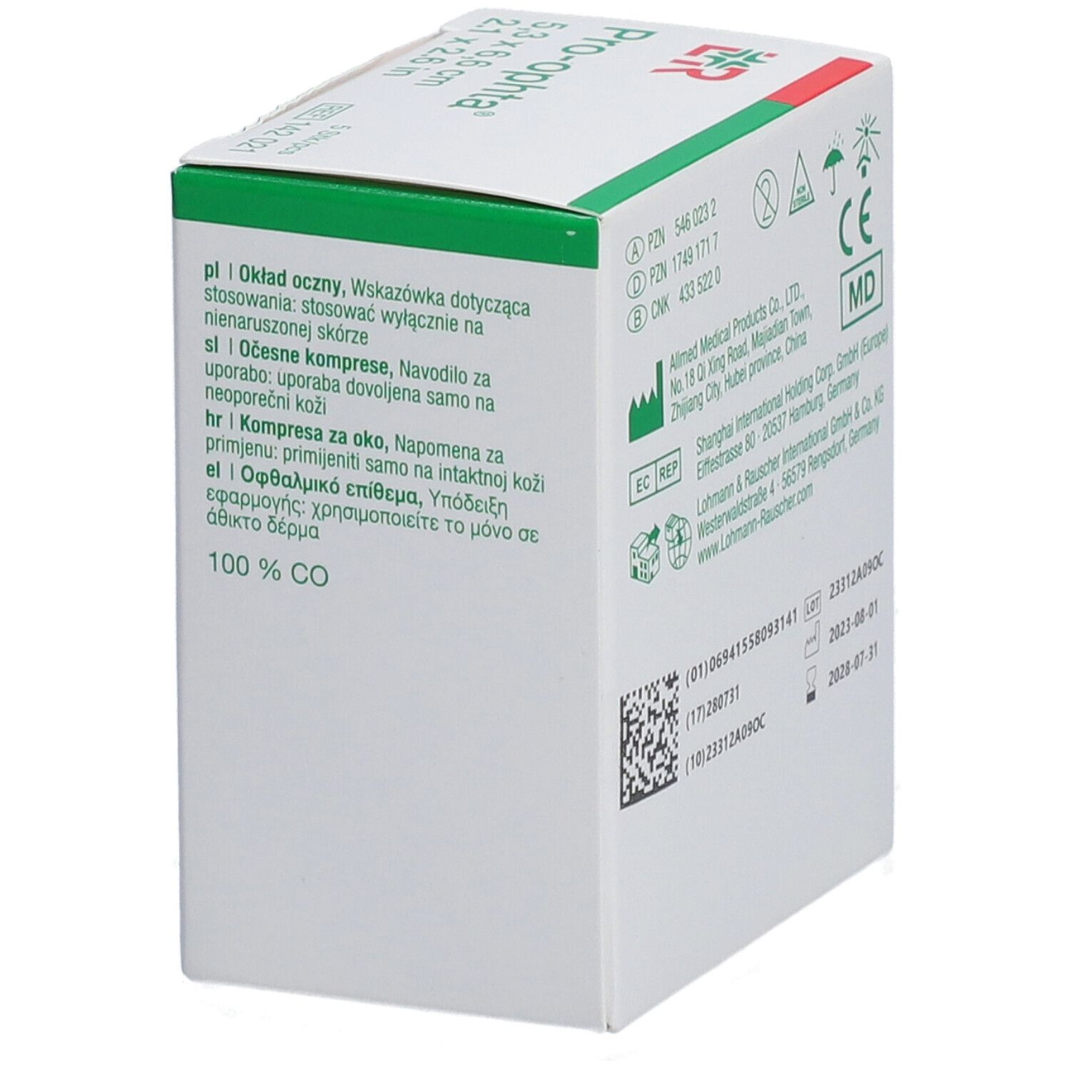 Pro-ophta Augenkompresse 5.3x6.6cm