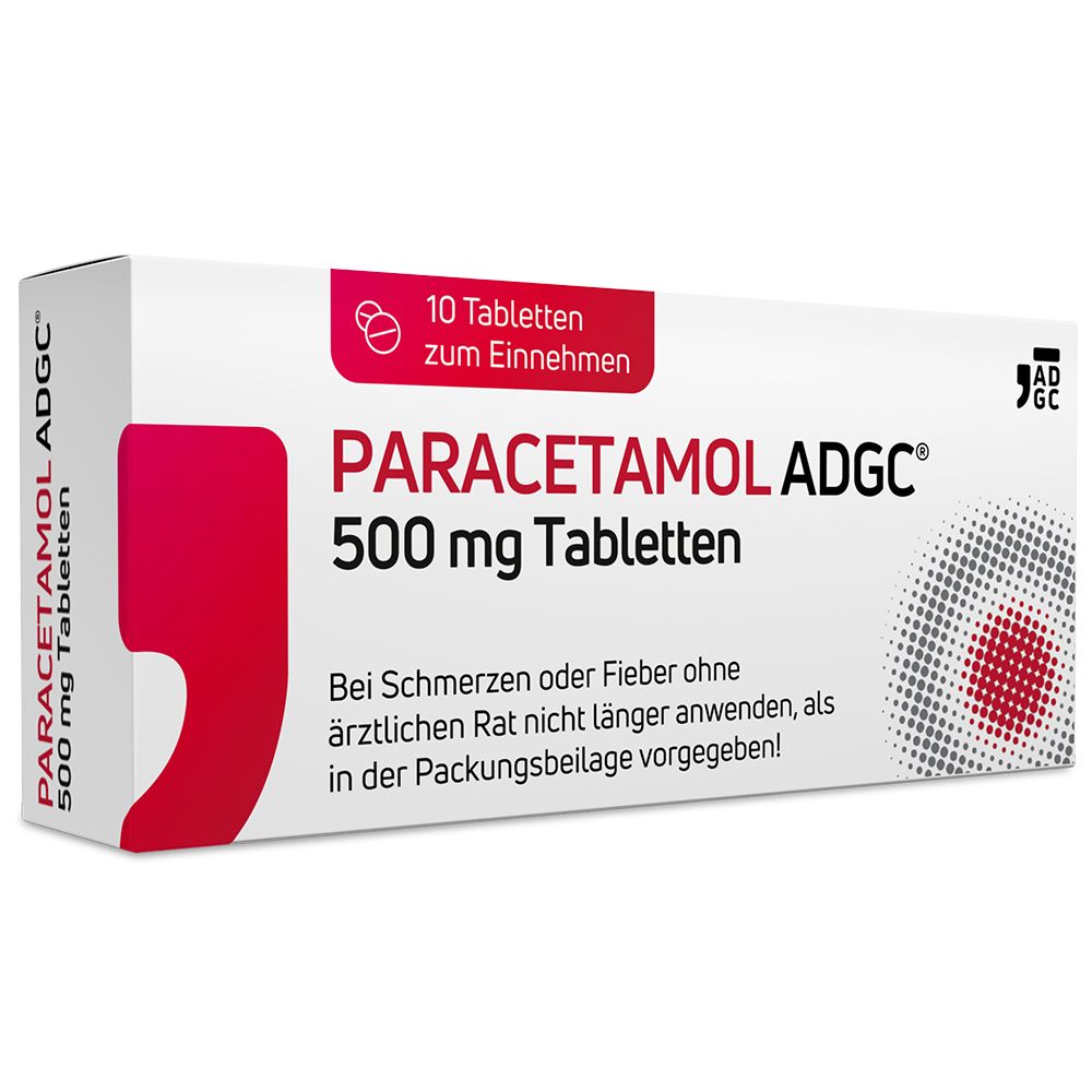 Paracetamol Adgc® 500mg bei leichten bis mäßig starken Schmerzen sowie Fieber