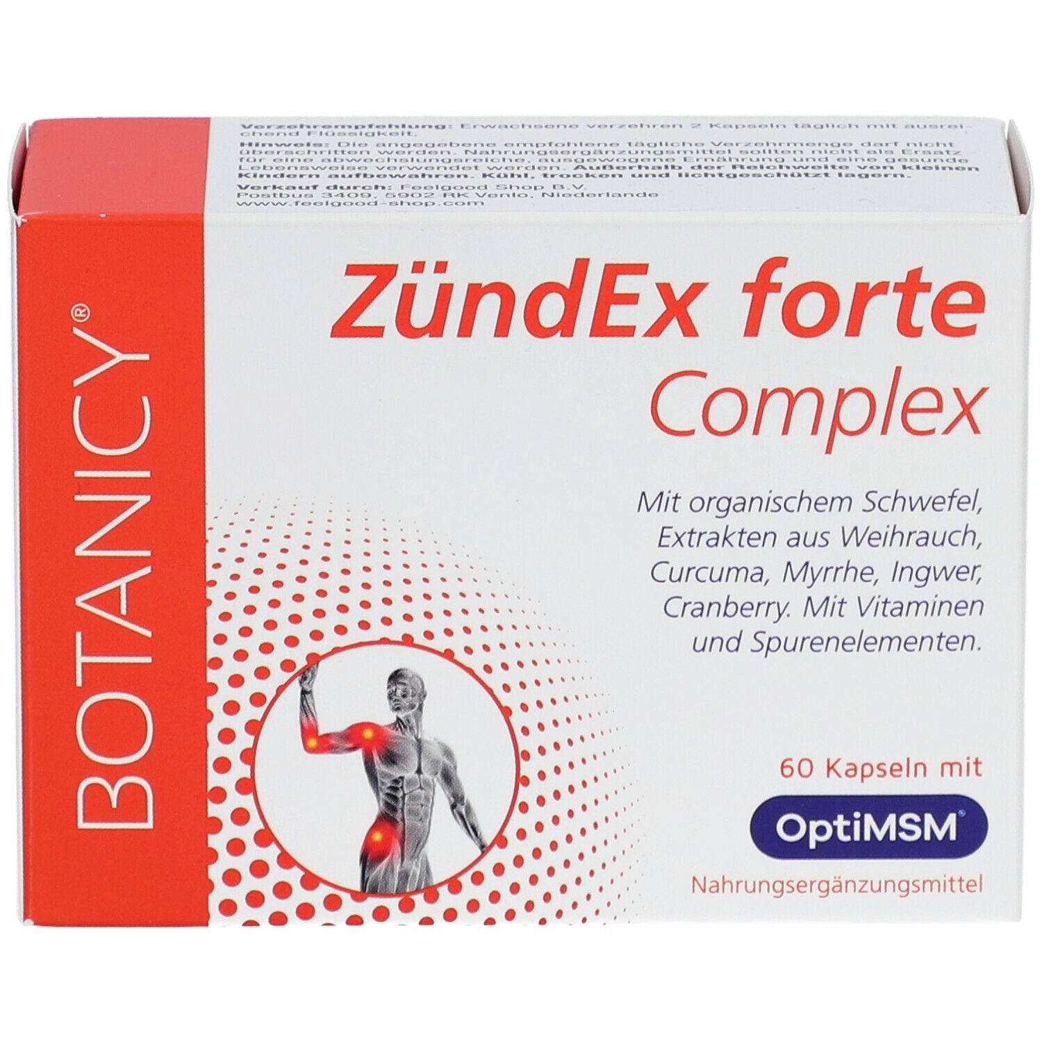 ZündEx forte Complex Packung. 60 Kapseln. Mit organischem Schwefel, Extrakten, Vitaminen und Spurenelementen. OptiMSM.