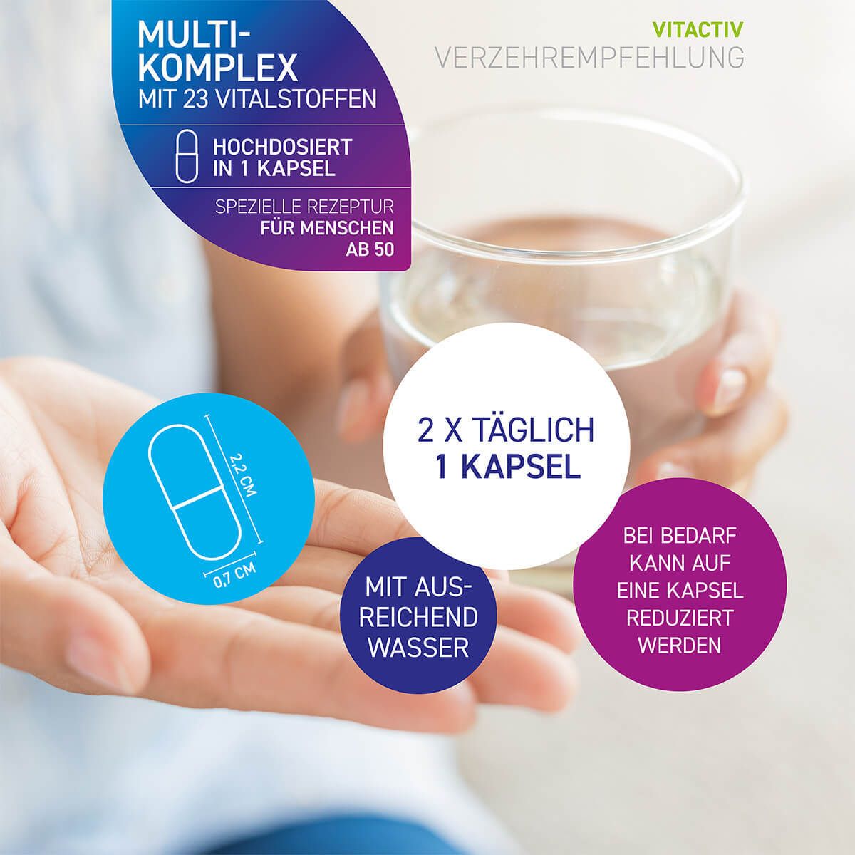 Vitactiv MULTI 50+ Vitamin- & Mineralstoff-Komplex