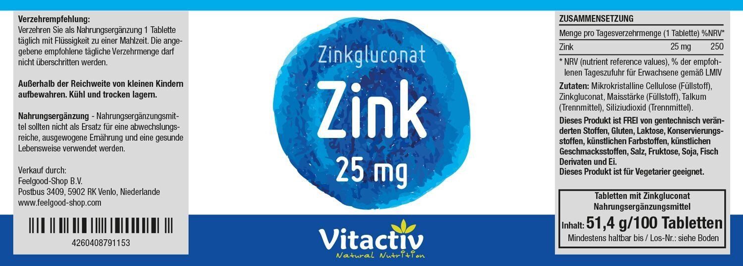 Vitactiv Zink 25 mg