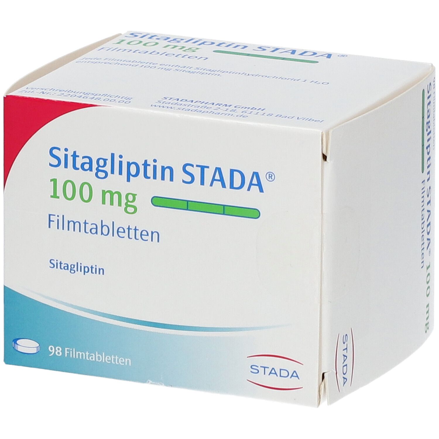 SITAGLIPTIN STADA 100 mg Filmtabletten 98 St mit dem E-Rezept kaufen ...