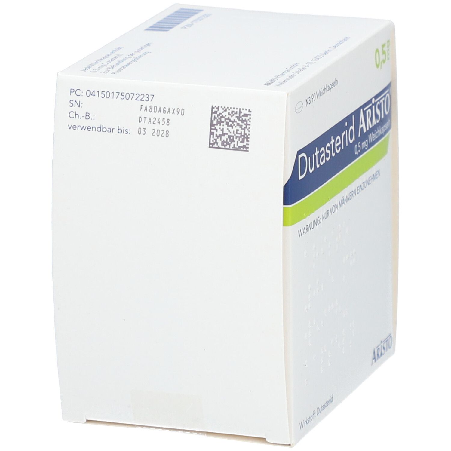 Dutasterid Aristo 0,5 mg Weichkapseln 90 St