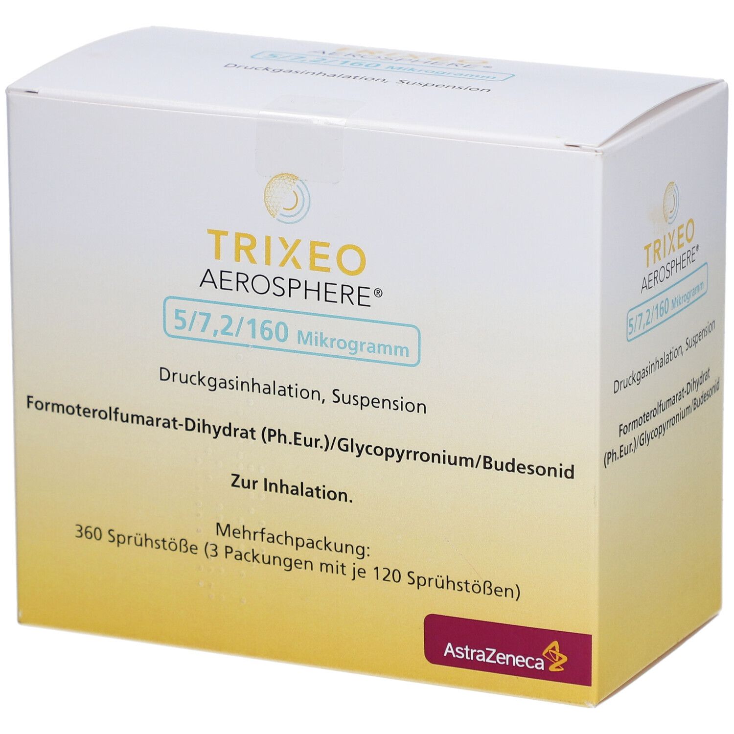 TRIXEO Aerosphere 5/7,2/160µg Druckgasinh.120ED