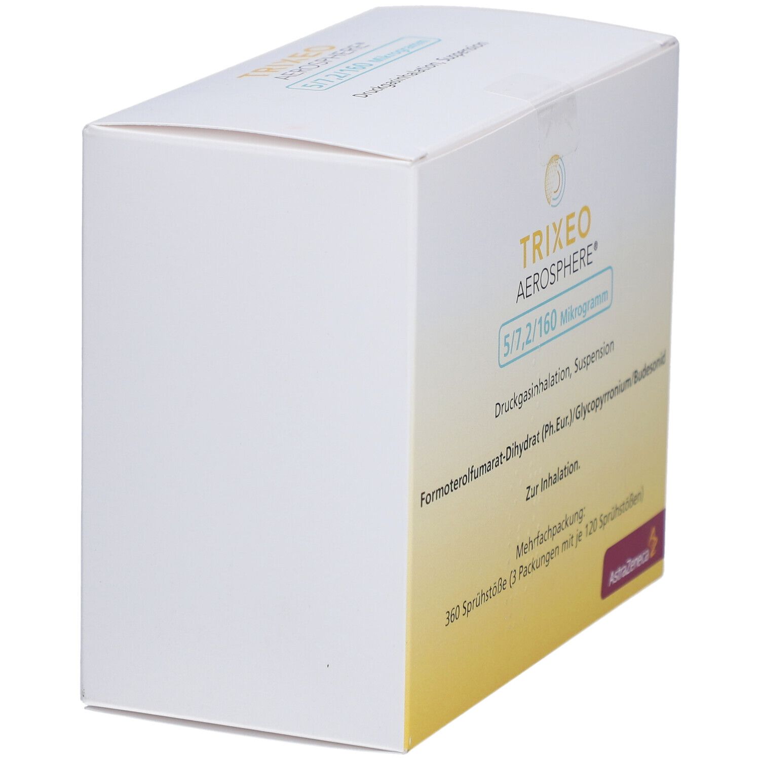 TRIXEO Aerosphere 5/7,2/160µg Druckgasinh.120ED
