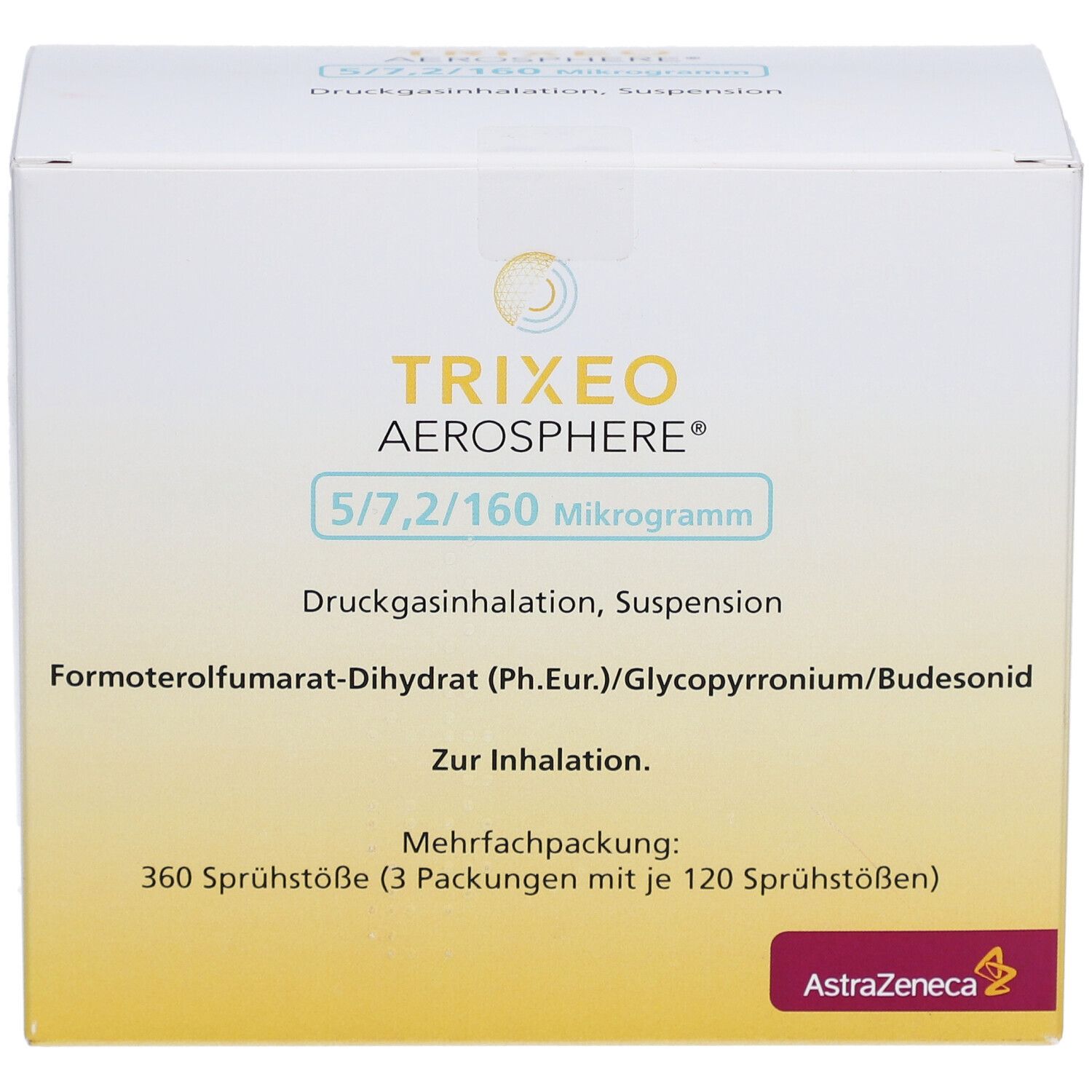 TRIXEO Aerosphere 5/7,2/160µg Druckgasinh.120ED