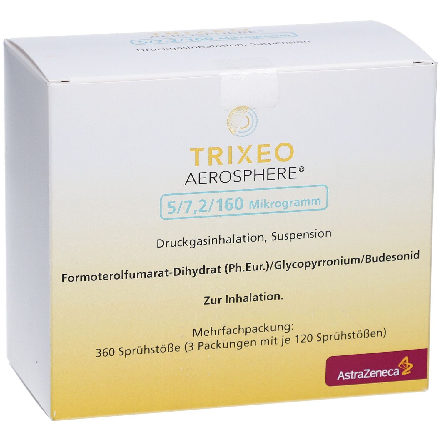 TRIXEO Aerosphere 5/7,2/160µg Druckgasinh.120ED