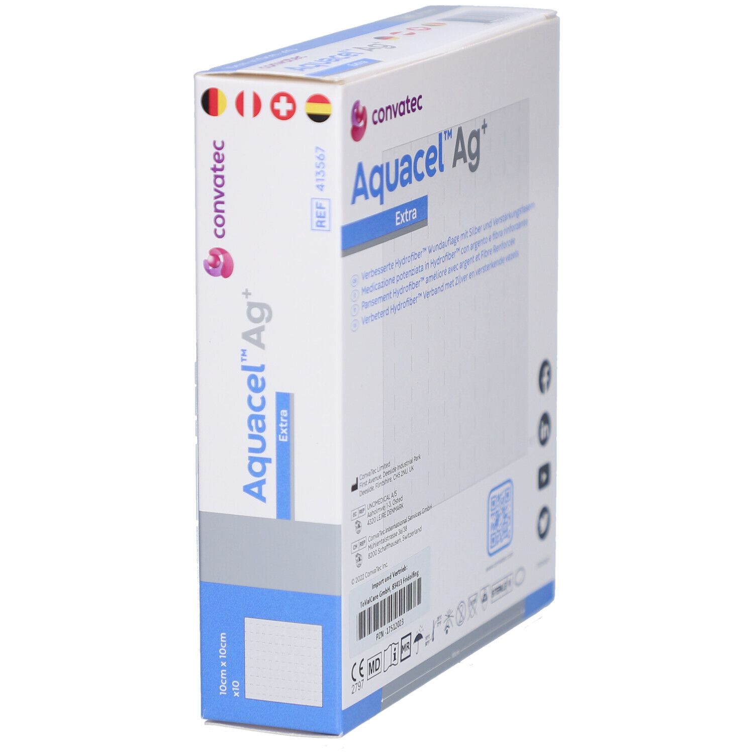 ConvaTec Aquacel™ Ag+ Extra 10 cm x 10 cm