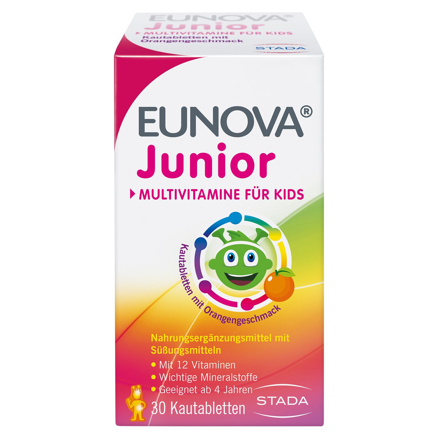 Eunova Junior Kautabletten mit Orangengeschmack