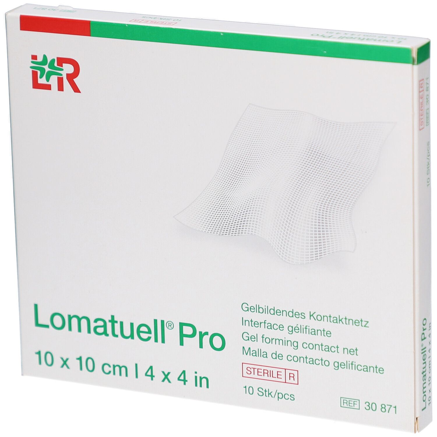 Lomatuell Pro 10x10 cm steril 10 St Verband