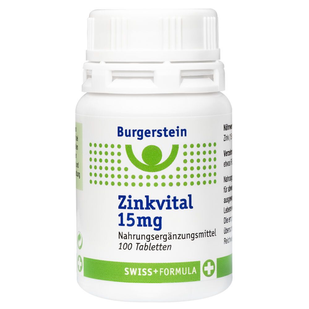 Burgerstein ZinkVital 15 mg Tabletten 100 St