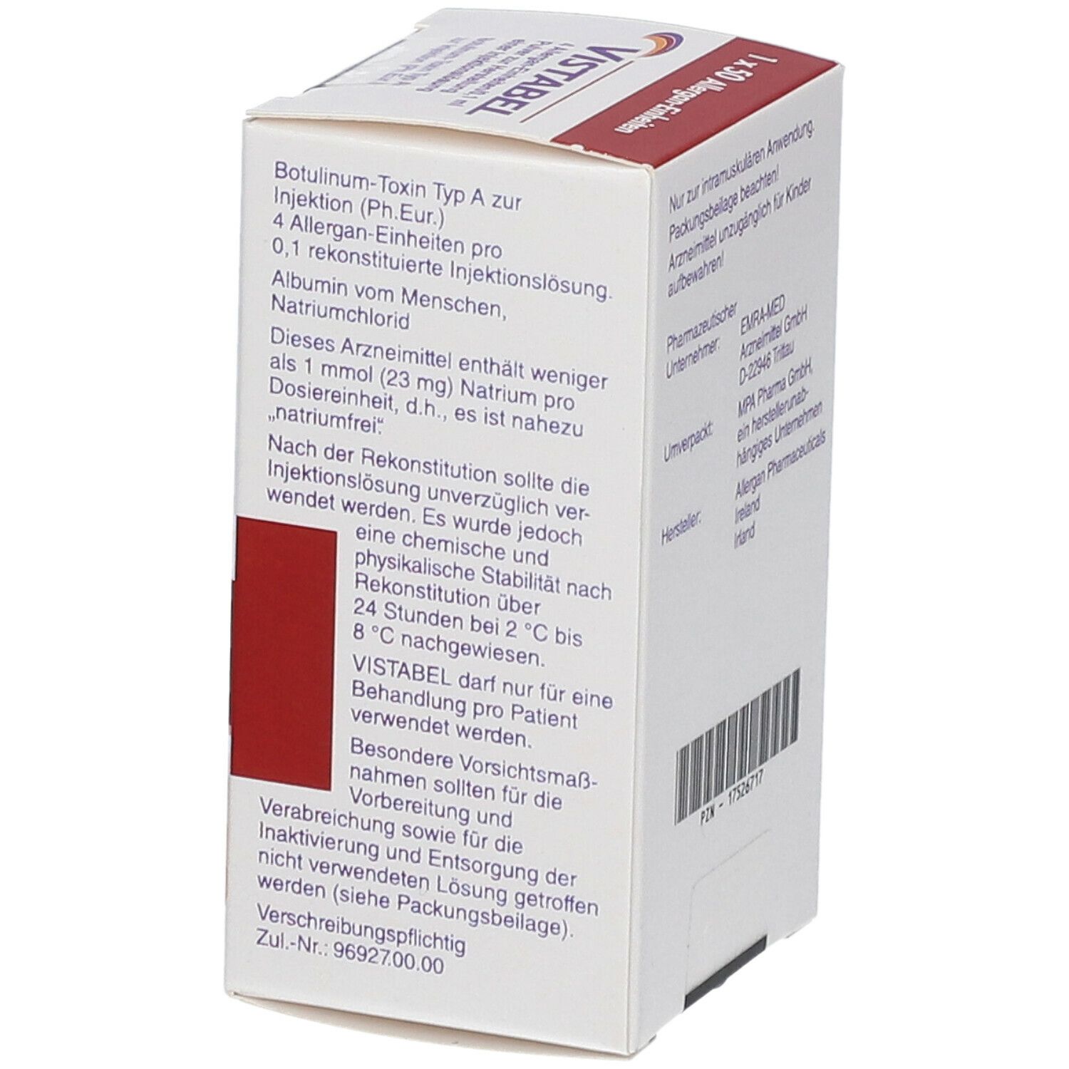 VISTABE 4 Allergan-Einheiten/0,1 ml