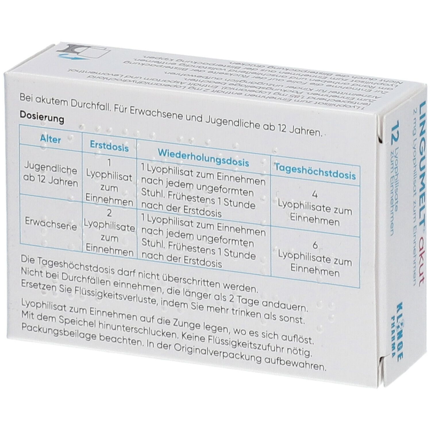 Lingumelt® akut 2 mg Lyophilisat zum Einnehmen