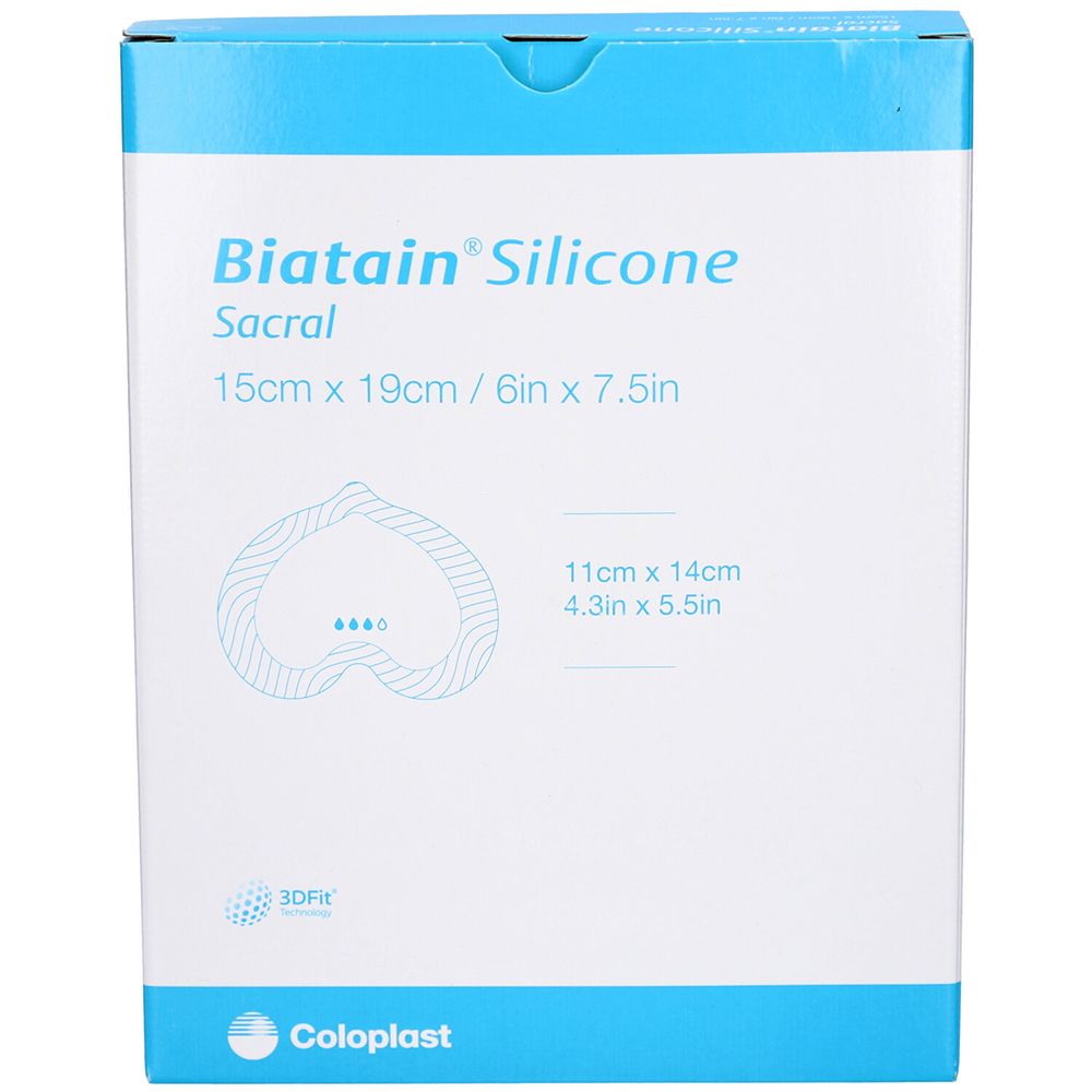 Biatain Silicone Schaumverb.Sakrum klein 15x19 cm 5 St Verband