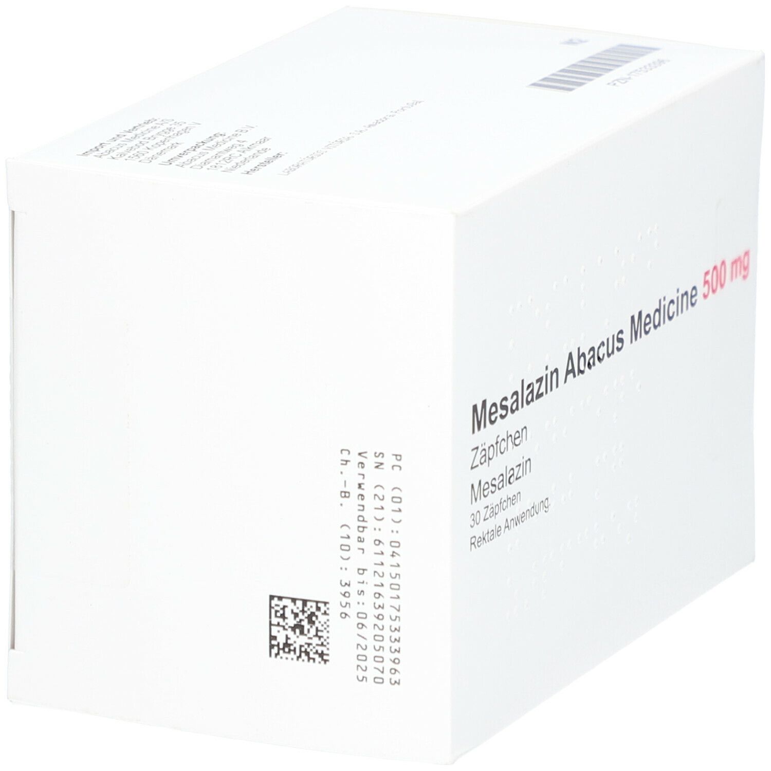 Mesalazin Abacus Medicine 500 mg Zäpfchen 30 St Suppositorien