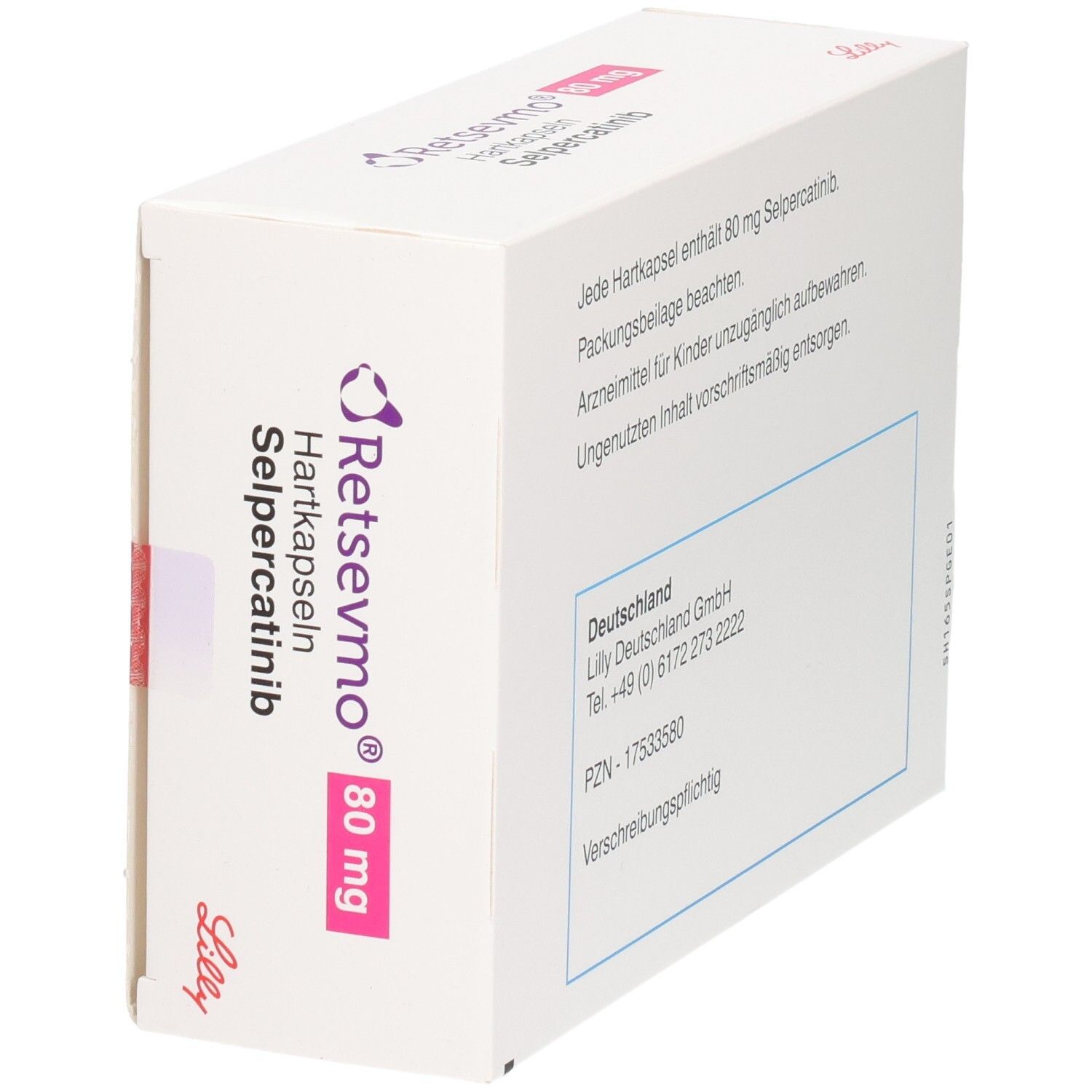 Retsevmo Selpercatinib 80 mg Harikapseln Verpackung.