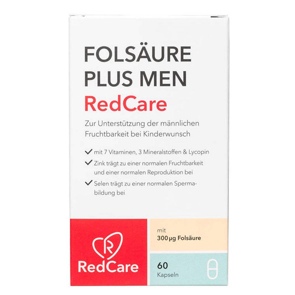 Folsäure Plus Men RedCare Kapseln 60 St