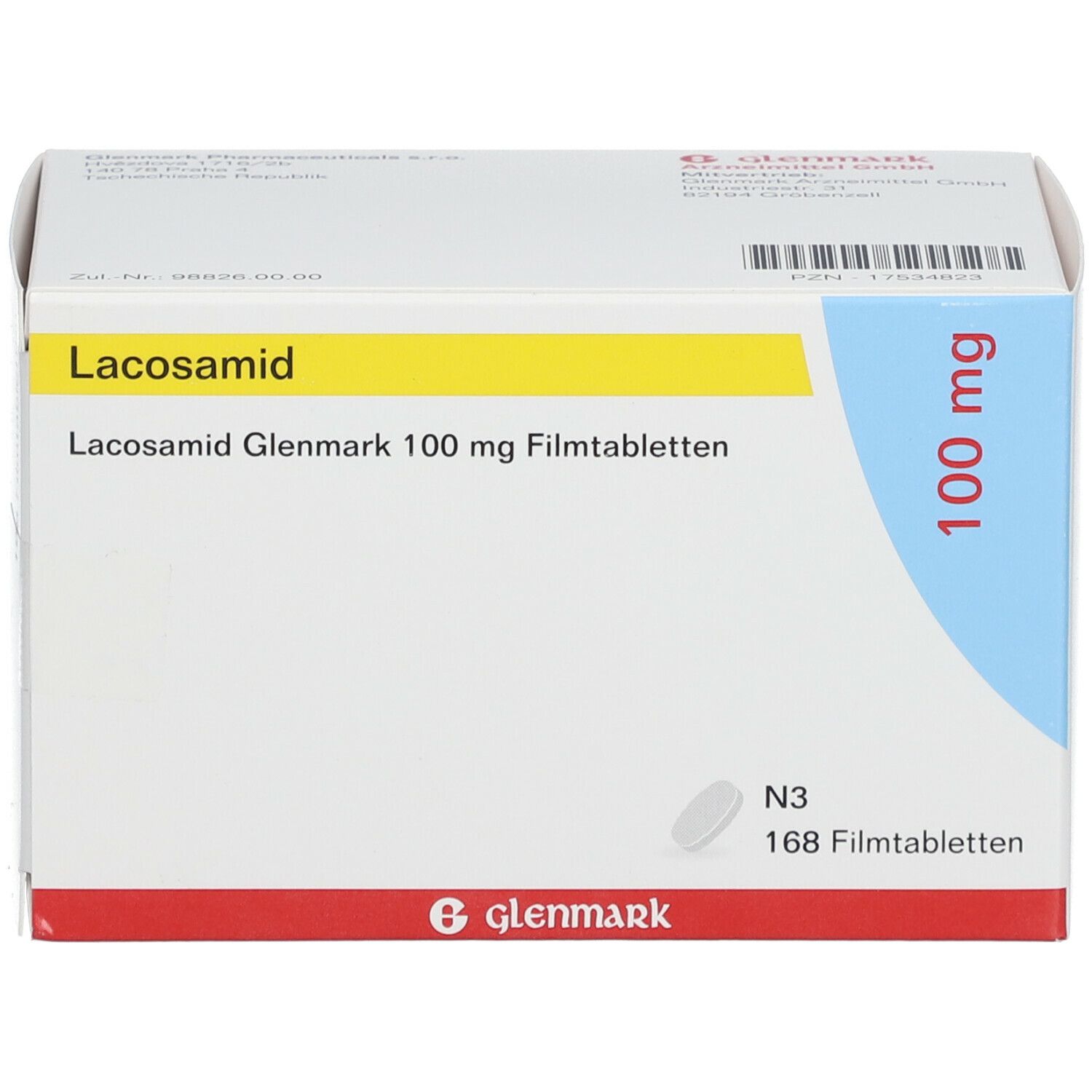 LACOSAMID Glenmark 100 mg Filmtabletten